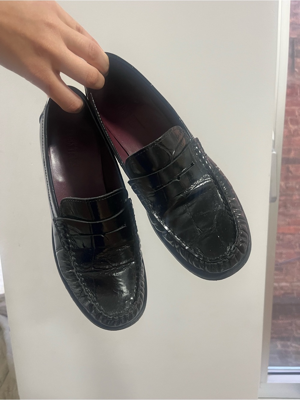 Paris Texas Black Patent Penny Loafers